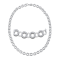 Collier 925 Silber Crease Kreise