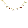 Collier 585 Gelbgold Edelsteinmix