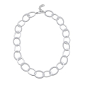 Collier Dots Silber hell oval