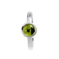 Ring Silber Strandcores Peridot 7 mm rund cab