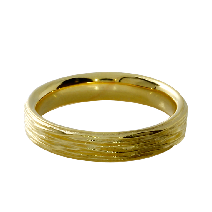 Ring  Crease no1 585 Gelbgold 4.0 breit 