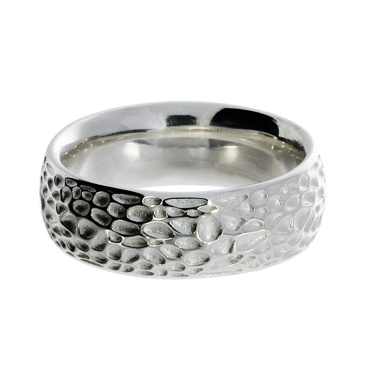 Ring Voronoi 7 mm silber hell