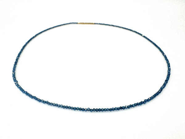 Collier London blue fein Clipverschluß Silber/vergoldet