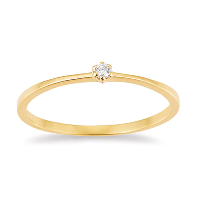 Ring 585 Gelbgold Diamant 0,03 ct H/SI   