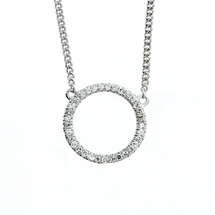 Collier 585 Geldgold 42 cm Diamant 0,05 ct H/Si