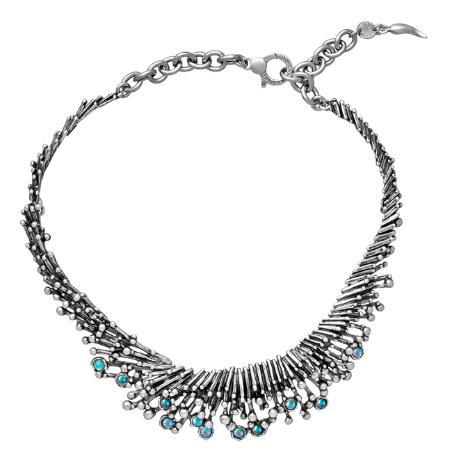 Collier 925 Sterlingsilber Firework Mystischen Quarz