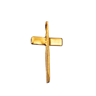 PENDANT GOLD K14-SILVER CHAIN 925 Kreuz