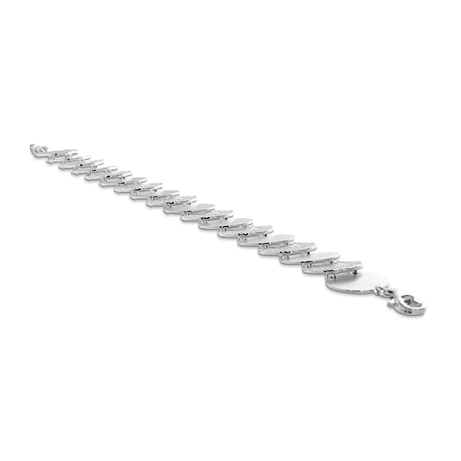 Collier Strandcore Silber Plättchen 15 mm Länge 45 cm plus Verlängerung