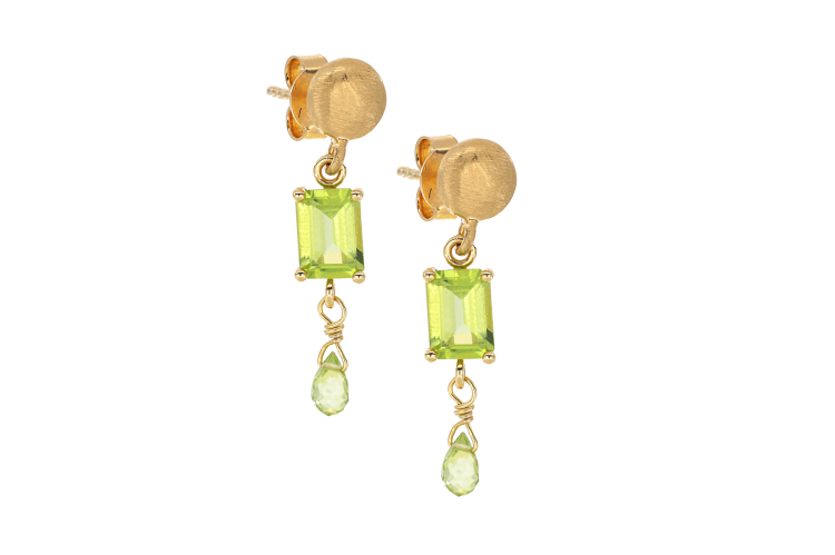 Ohrstecker Silber/goldplattet Peridot