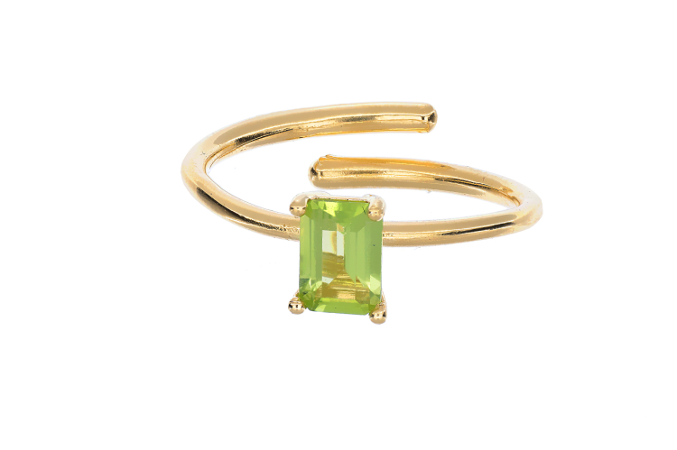 Ring Silber /goldplattiert Peridot