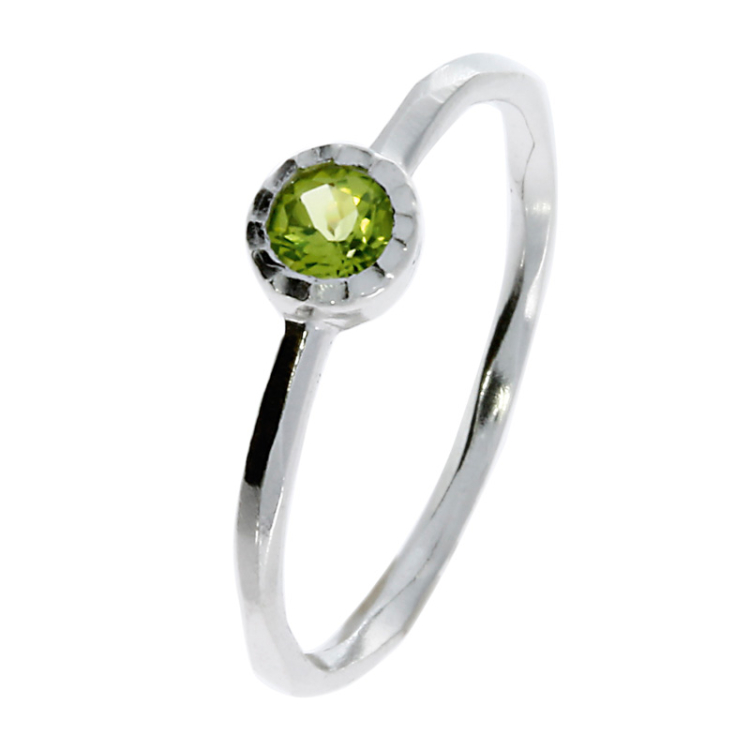 Ring Silber-rhod. Peridot Ringweite 58